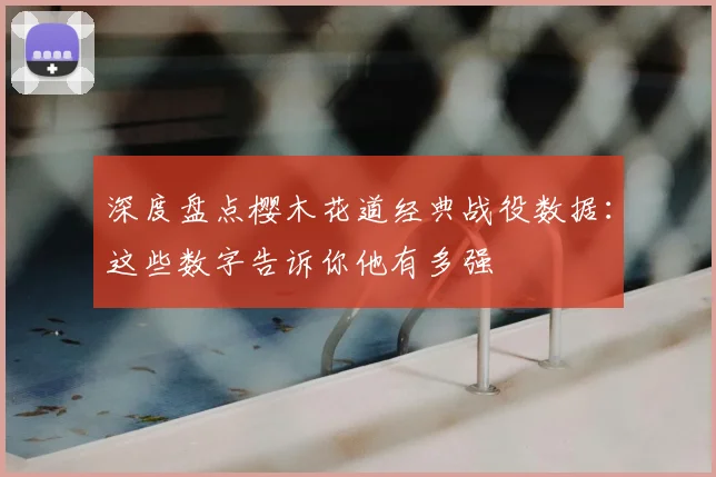 深度盘点樱木花道经典战役数据：这些数字告诉你他有多强
